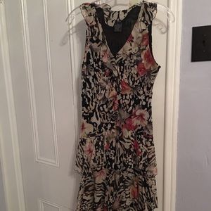 Animal and flower print cocktail cocktail. Size 6